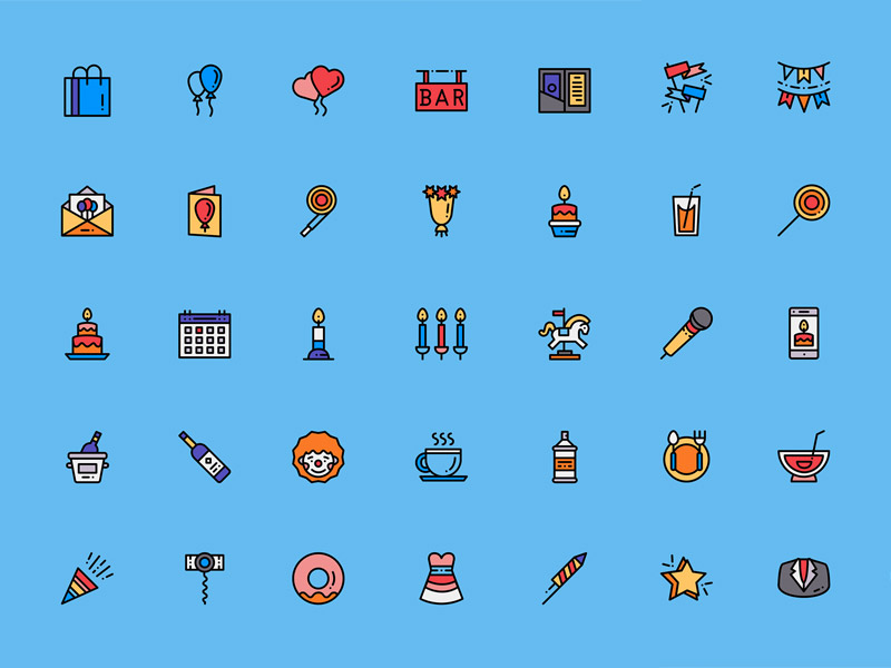 Party and Events Icon Set