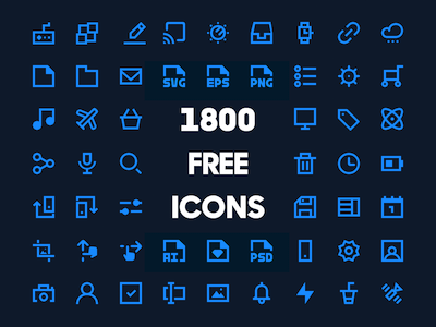 A Set of 1800 Icons