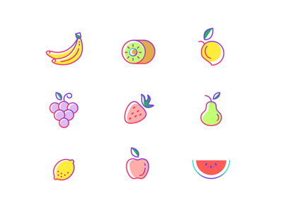 9 Fruit Icons