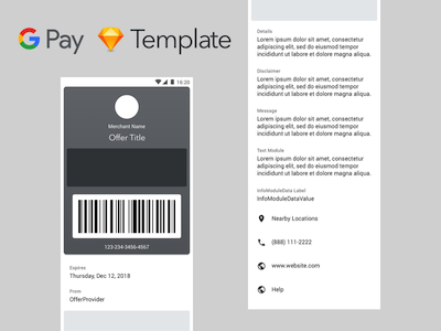 Google Pay for Passes Template