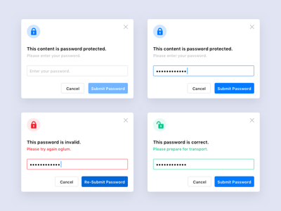 Password Protected Modal