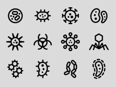12 Virus and Lab Icons